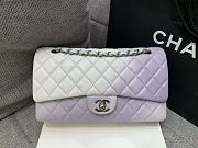 Chanel Lambskin Flap Bag Mix Purple Silver/Gold Hardware Size 25 cm - 4