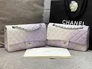 Chanel Lambskin Flap Bag Mix Purple Silver/Gold Hardware Size 25 cm - 2