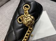 Chanel Lambskin Flap Bag Black Golden Ball Size 20 cm - 5