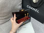Chanel Lambskin Flap Bag Black Golden Ball Size 20 cm - 3