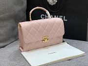Chanel Caviar Handle Bag Pink Size 23 cm - 4