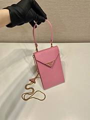 Prada Phone Bag 1BP050 Pink Size 10.5 x 18 x 3 cm - 5