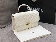 Chanel Caviar Handle Bag White Size 23 cm - 5