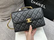Chanel Caviar Handle Bag Black Size 23 cm - 6