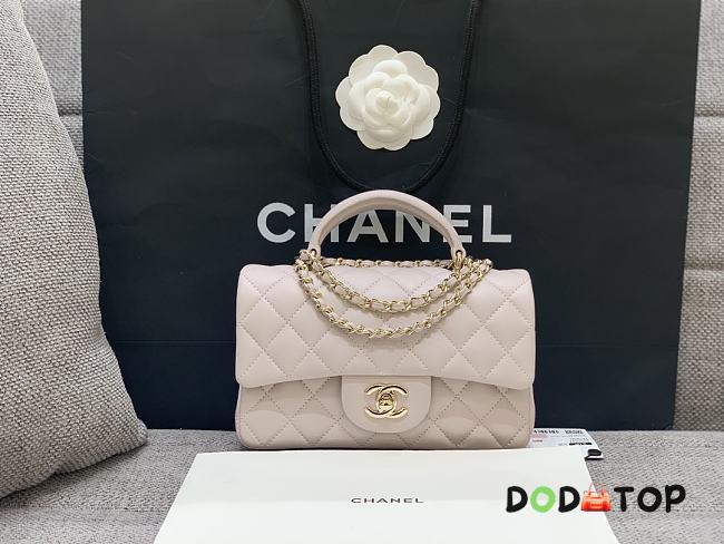 Chanel Mini Cf Handle Light Gold Hardware Grey Size 20 x 6 x 13 cm - 1