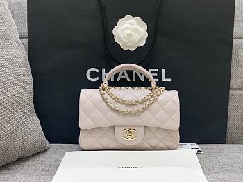 Chanel Mini Cf Handle Light Gold Hardware Grey Size 20 x 6 x 13 cm
