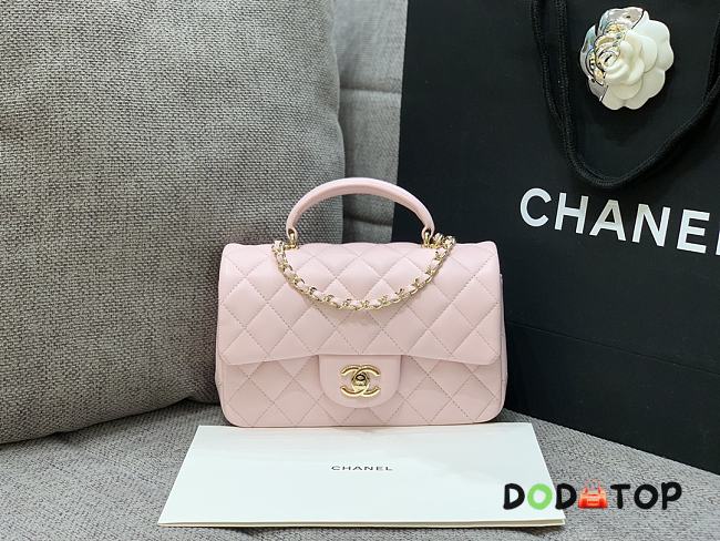 Chanel Mini Cf Handle Light Gold Hardware Light Pink Size 20 x 6 x 13 cm - 1