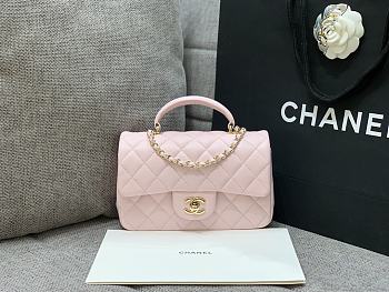 Chanel Mini Cf Handle Light Gold Hardware Light Pink Size 20 x 6 x 13 cm