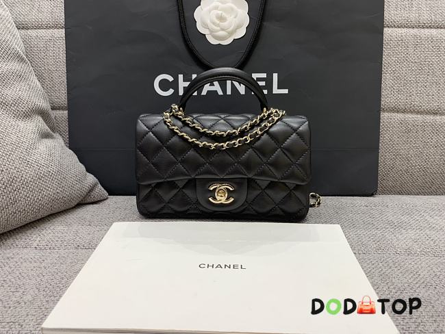 Chanel Mini Cf Handle Light Gold Hardware Black Size 20 x 6 x 13 cm - 1