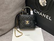 Chanel Handle Cosmetic Bag Black Size 12.5 x 15 x 8 cm - 1