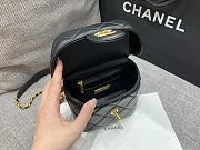 Chanel Handle Cosmetic Bag Black Size 12.5 x 15 x 8 cm - 3