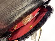 Chanel Coco Handle Bag Crocodile Pattern Black Size 23 x 13 x 9 cm - 2