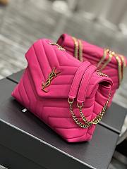 YSL Loulou Rose Pink Small Gold Hardware Size 25 × 17 × 9 cm - 6