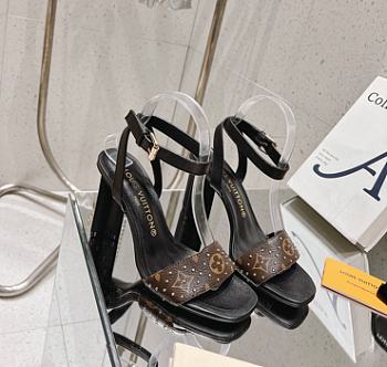 Louis Vuitton LV Plum Blossom Sandals Black 8 cm
