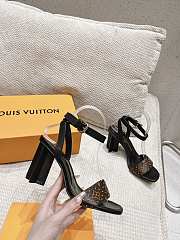 Louis Vuitton LV Plum Blossom Sandals Black 8 cm - 4
