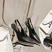 Louis Vuitton LV Chain Back Empty High Heels Black 9.0 cm - 1