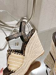 Louis Vuitton LV Straw Platform Sandals Brown 10 cm - 2