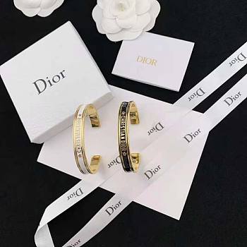Dior Code Bangle Gold-Finish Metal and White Lacquer
