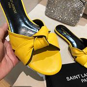 Yves Saint Laurent Bianca Flat Mules Yellow - 6