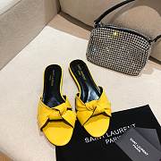 Yves Saint Laurent Bianca Flat Mules Yellow - 5