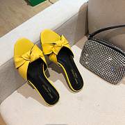Yves Saint Laurent Bianca Flat Mules Yellow - 3