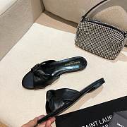Yves Saint Laurent Bianca Flat Mules Black - 3