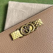 Gucci Logo-Plaque Leather Long Wallet Rose Beige Size 19 x 10 x 3.5 cm - 5