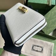 Gucci Logo-Plaque Leather Long Wallet White Size 19 x 10 x 3.5 cm - 2