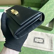 Gucci Logo-Plaque Leather Long Wallet Black Size 19 x 10 x 3.5 cm - 3