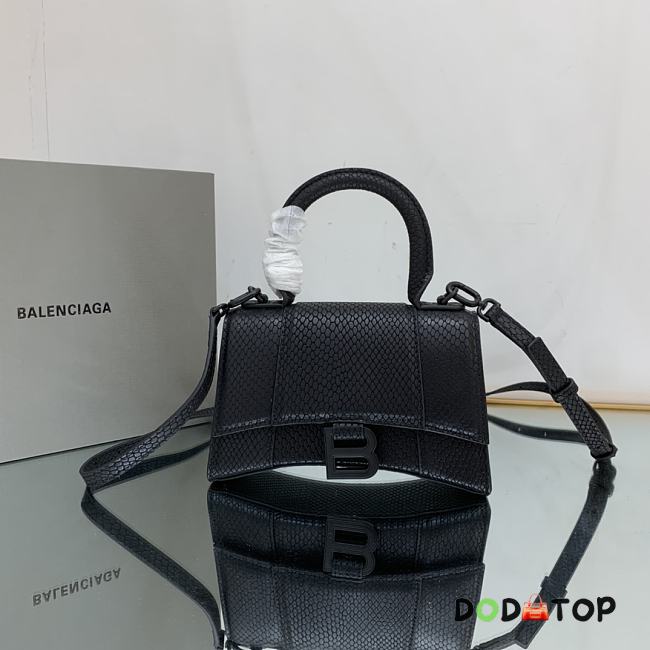 Balenciaga Hourglass Xs Bag Snake Pattern Black Size 19 x 8 x 21 cm - 1