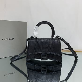 Balenciaga Hourglass Xs Bag Snake Pattern Black Size 19 x 8 x 21 cm