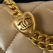 Chanel Flap Chain Bag Heart Gold Size 19 cm - 3