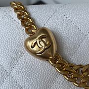 Chanel Flap Chain Bag Heart White Size 19 cm - 2