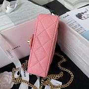 Chanel Flap Chain Bag Heart Pink Size 19 cm - 6