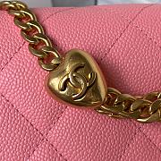 Chanel Flap Chain Bag Heart Pink Size 19 cm - 2