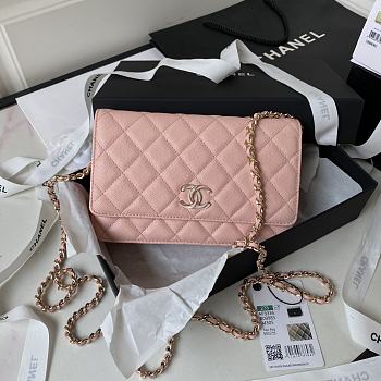 Chanel WOC New Hardware Pink Size 19 cm