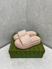 Gucci Original GG Platform Sandals Pink - 5