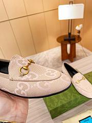 Gucci Jordan Horsebit GG Canvas Loafers Pink - 3