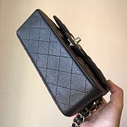 Chanel Caviar Flap Bag Mini Black Champagne Gold Hardware Size 20 cm - 3
