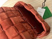 Bottega Veneta Cassette Chain Crossbody Bag Padded Maxi Intrecciato Suede Orange Size 27 x 10 x 18 cm - 6