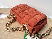 Bottega Veneta Cassette Chain Crossbody Bag Padded Maxi Intrecciato Suede Orange Size 27 x 10 x 18 cm - 5