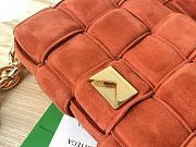 Bottega Veneta Cassette Chain Crossbody Bag Padded Maxi Intrecciato Suede Orange Size 27 x 10 x 18 cm - 3