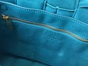 Bottega Veneta Cassette Chain Crossbody Bag Padded Maxi Intrecciato Suede Blue Size 27 x 10 x 18 cm - 3