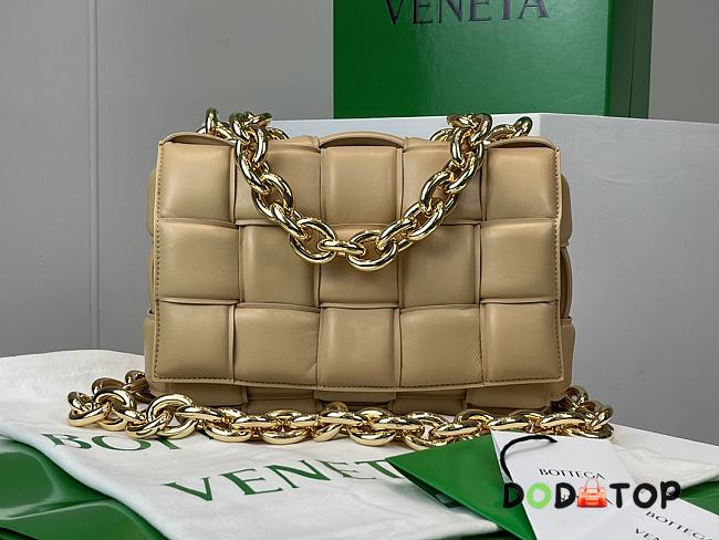 Bottega Veneta Cassette Padded Leather Shoulder Bag Beige Size 27 x 10 x 18 cm - 1