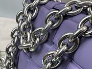 Bottega Veneta Cassette Padded Leather Shoulder Bag Purple Size 27 x 10 x 18 cm - 4
