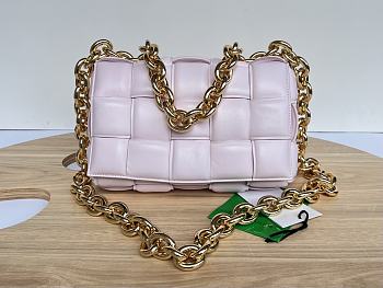 Bottega Veneta Cassette Padded Leather Shoulder Bag Light Purple Size 27 x 10 x 18 cm