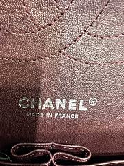 Chanel Lambskin Flap Bag Black Silver Hardware Size 28 cm - 5