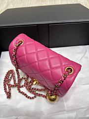 Chanel Flap Bag Lambskin Small Steel Ball Pink Size 18 cm - 5