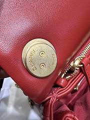 Chanel Flap Bag Red New Gold Hardware Size 16 x 25 x 10 cm - 5