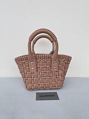 Balenciaga Bistro XXS Basket Bag Brown Size 17 x 10 x 25 cm - 3